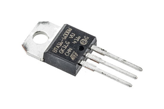 TRIAC 600V - 16A - Tension de déclenchement 1.3V 50mA - TO-220AB isolé - 3 broches pour sunstrip (Neuf)