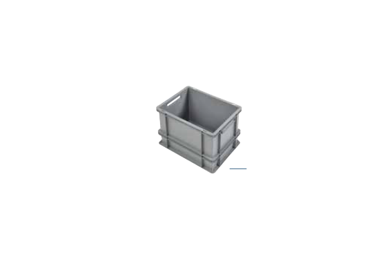 Euronorm stackable bin 400x300x320mm - standard back and sides full - Grey (New)